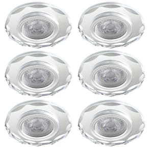 Kit 6 Spot Cristal Embutido Borda Bisote Closet Sala Bet12