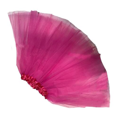 Saia Tule Adulto 40Cm Lisa Rosa Casas Bahia