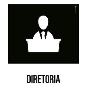 Kit 3 Placas Desenho Diretoria Homem