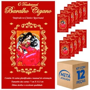 Kit 12 Baralho Cigano 36 Cartas Laminado - Escolha O Modelo