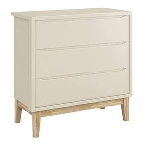 Jogo de Quarto Classic Guarda Roupa 2 Portas e Cômoda 3 Gavetas com Pés Madeira Natural - Reller Móveis