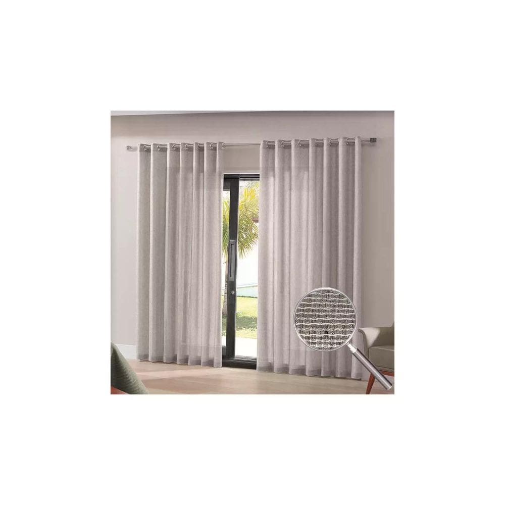 Cortina Bella Janela 420x230 cm Duplex Malta Taupe