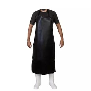 Kit 3 Avental Emborrachado Impermeável Preto Pvc 66cm X 1mt