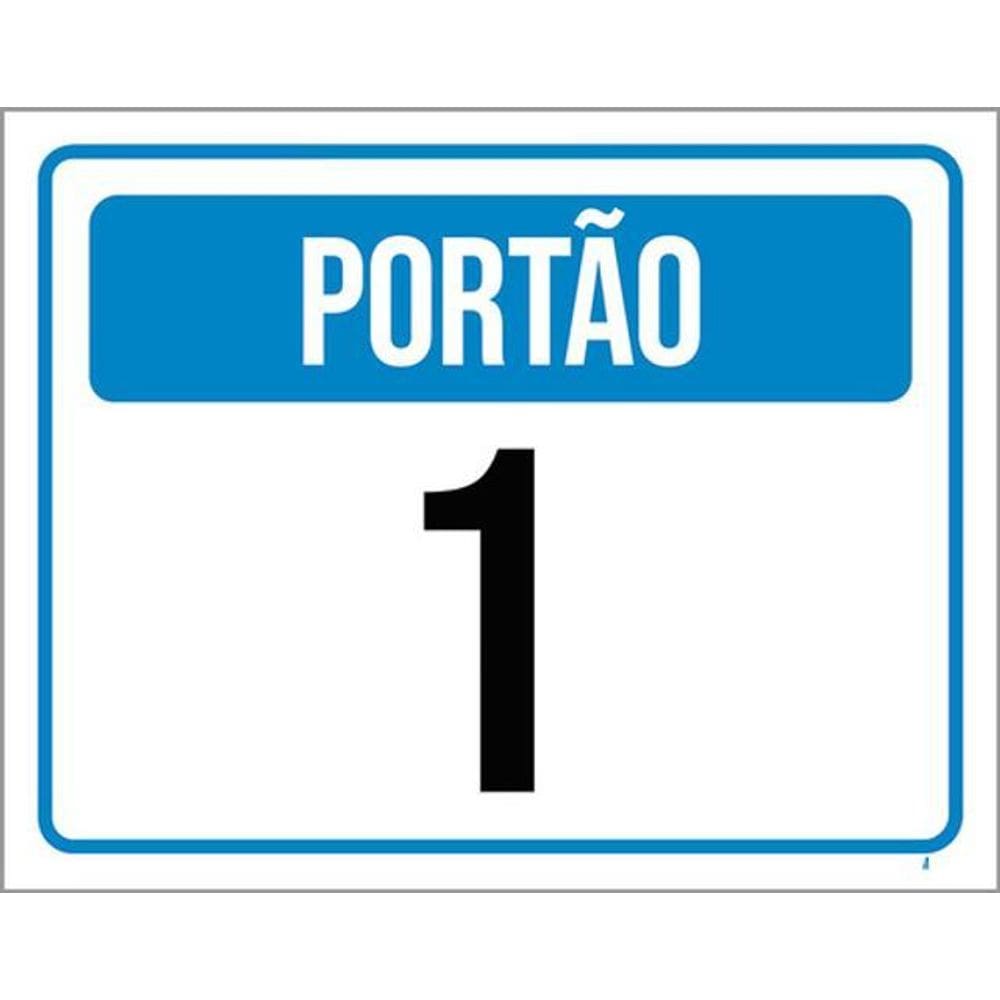 Kit 5 Placas Identificação Portão 1 36X46