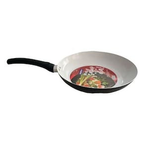 Frigideira Com Revestimento Em Cerâmica 18cm Frita Sem Óleo (Preto)
