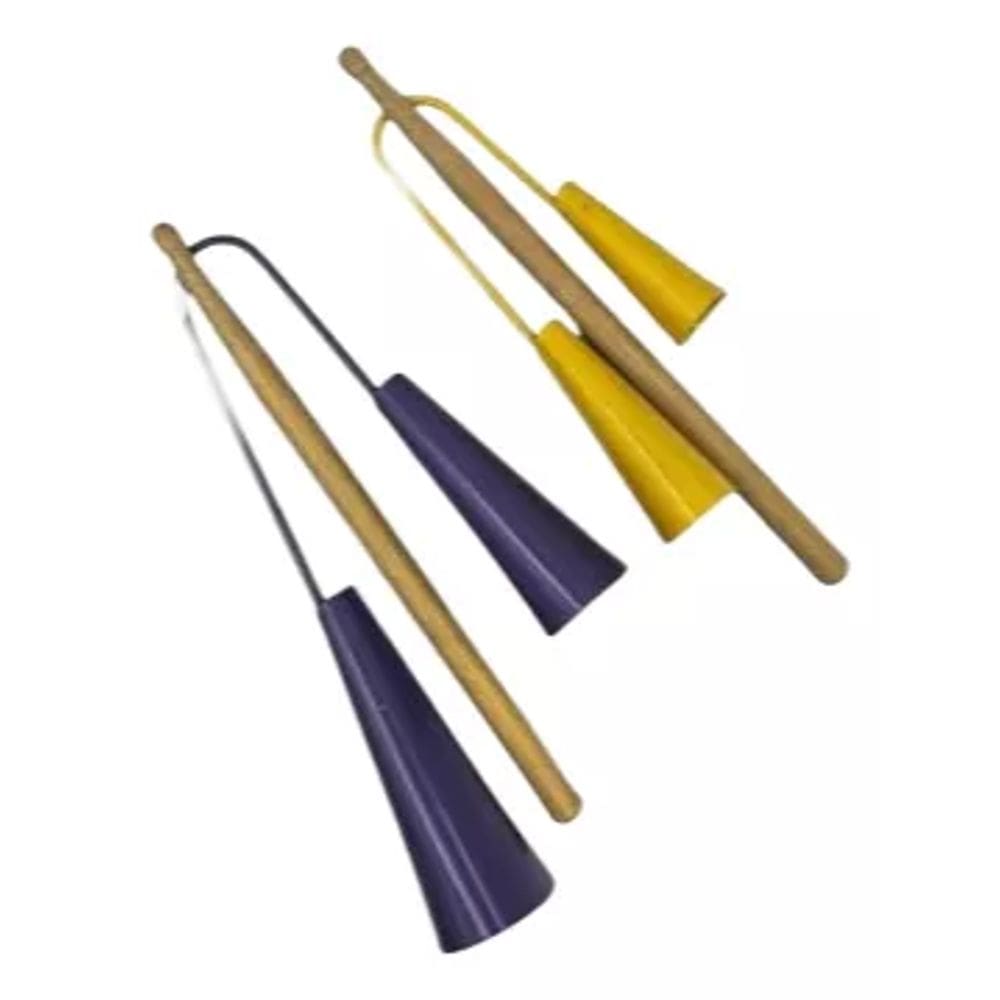 Vibratom - Agogô duplo mirim 17cm pintado