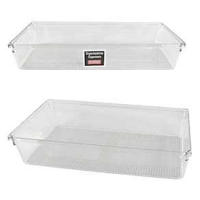 Kit 2 Organizador de Gavetas Transparente 30x15 Caixa Modular