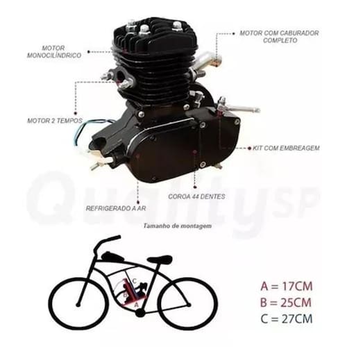 Kit Motor Bicicleta 80Cc Completo Motorizada Casas Bahia