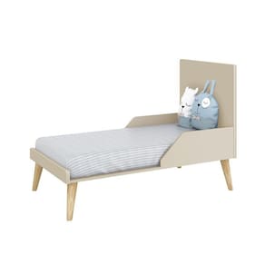 Dormitório Completo Infantil Theo 2 Portas, Cômoda 6 Gavetas e Berço com Pés Madeira Natural- Reller Móveis