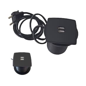 Usb Duplo de embutir Multy Facility Preto Qm34900.00 Qtmov
