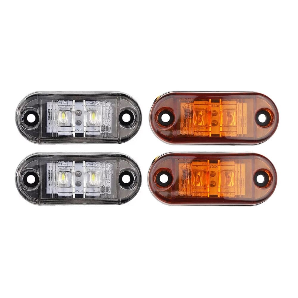 kit 4 Luz Vigia KLXQSD-5 - Cor Cristal / Laranja