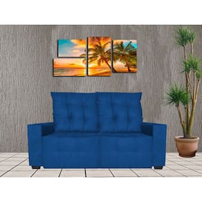 Sofa Retratil e Reclinavel Elano 2 Metros Marinho