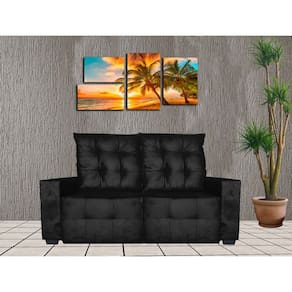 Sofa Retratil e Reclinavel Elano 2 Metros Preto
