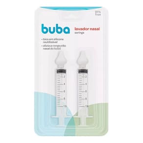 Lavador Nasal Seringa Ponta Silicone Catarro Sinusite Buba
