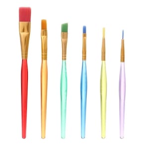 Kit 6 Pincel Culinário P/ Decoração Pintura Bolo Confeitaria