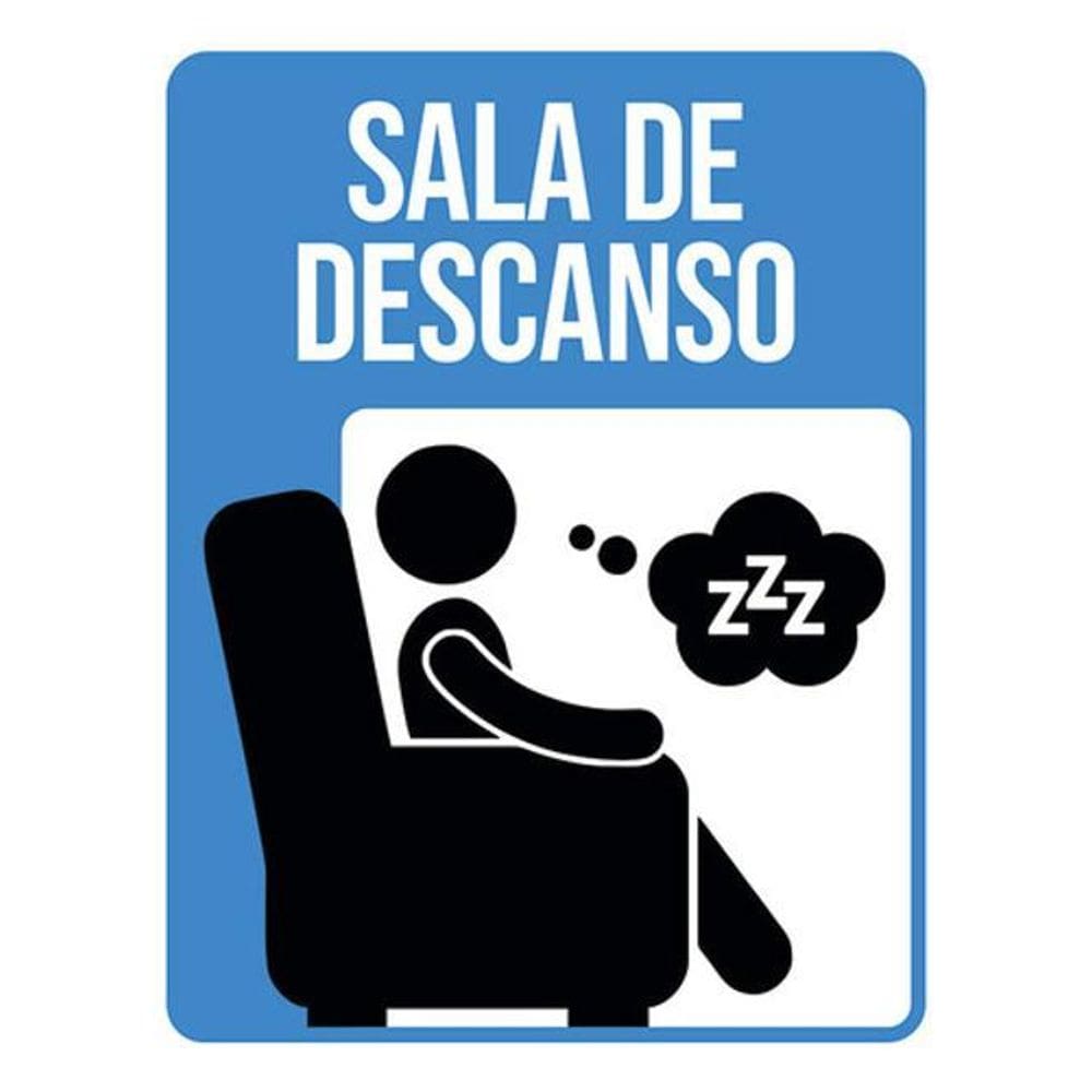 Kit 5 Placas Sala De Descanso Setor Desenho 36X46