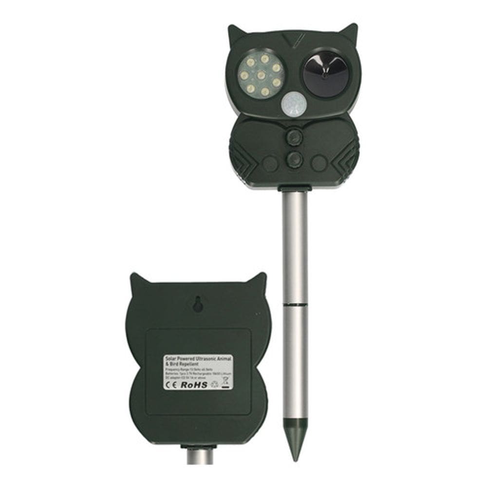 Repelente Animais Solar Ultra-sônico Sensor Cão Gato Passar