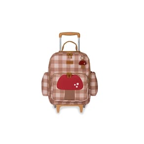 Mochila De Rodinhas Kids Cogumelos Caramelo - Masterbag