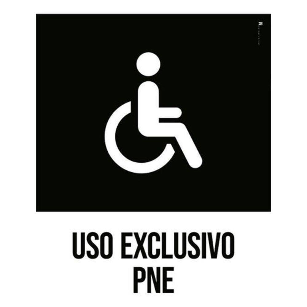 Kit 3 Placas Sinalização - Uso Exclusivo Pne Desenho