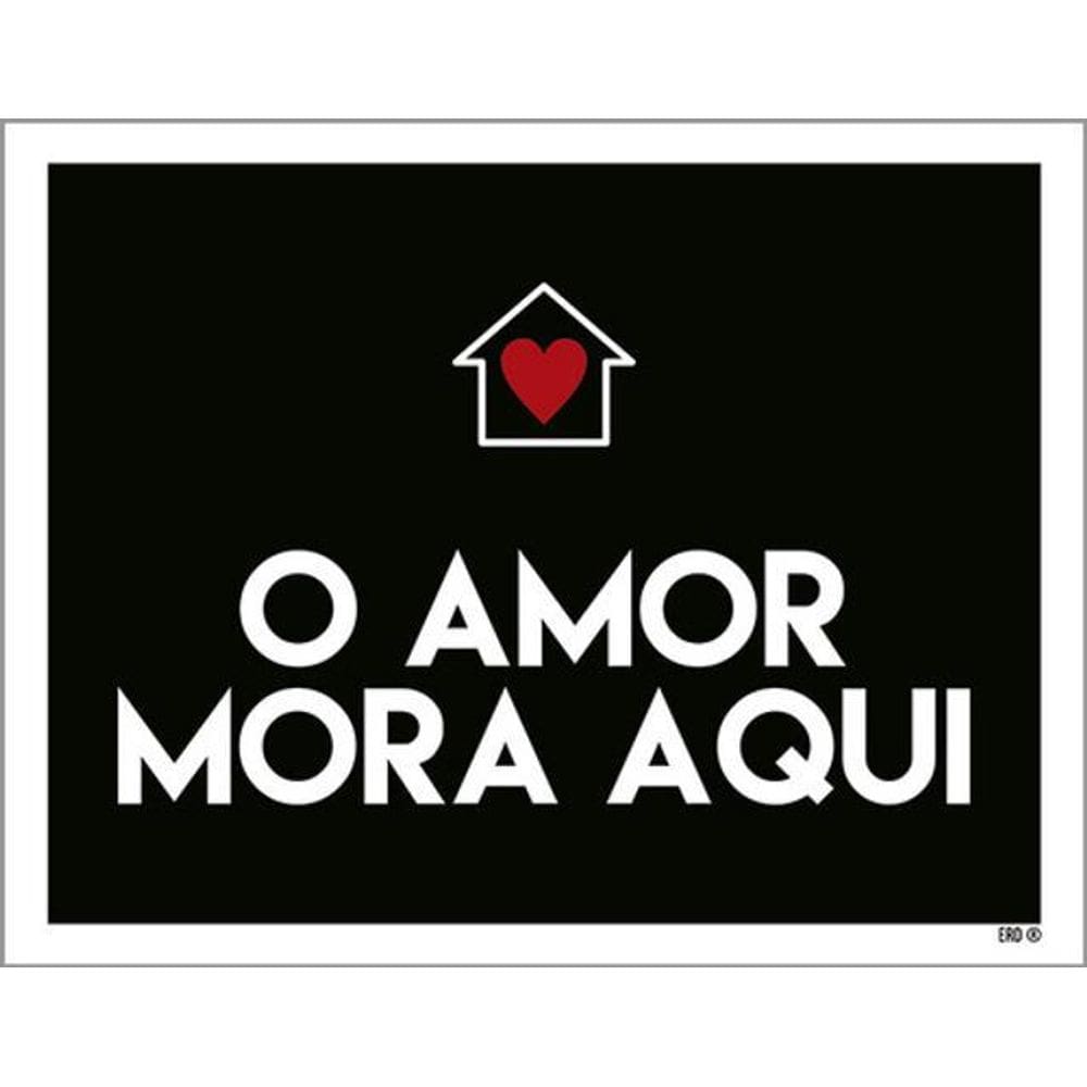 Kit 5 Placas O Amor Mora Aqui 36X46