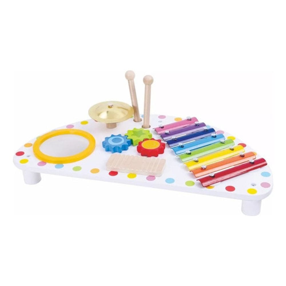 Brinquedo Mesa Musical De Madeira Com Instrumentos Tooky Toy