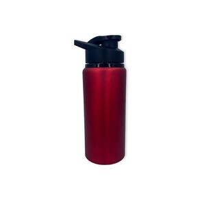 Squeeze Alumínio 600Ml Garrafa Alça Água Garrafinha Vermelha
