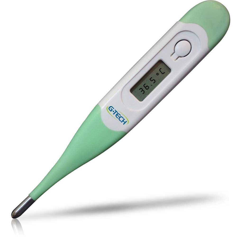 Termômetro Digital Axilar Clínico Ponta Flexível Com Beep Cor Verde G-Tech