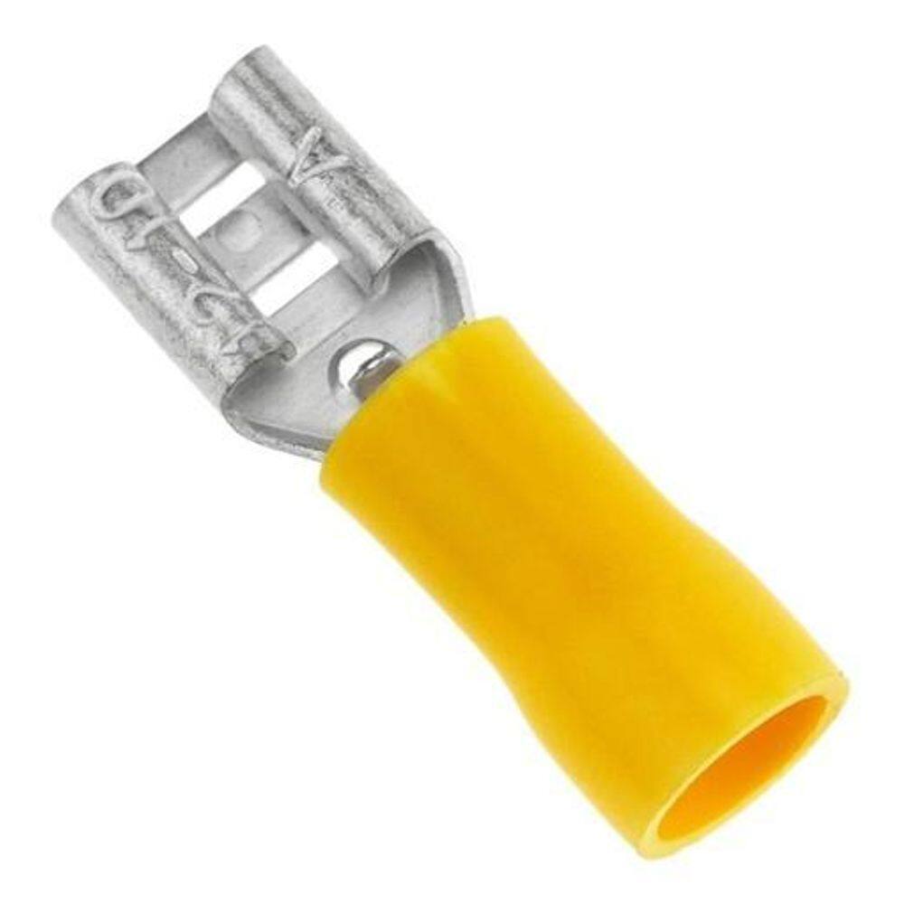 Terminal Fêmea Faston Pré-Isolado 4Mm A 6Mm Amarelo - 500Un