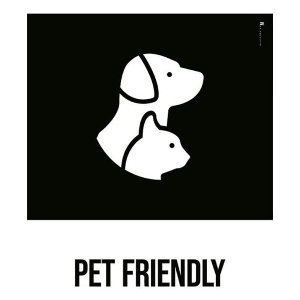Kit 3 Placas Pet Friendly Desenho