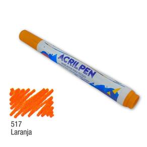 Caneta Marcador Para Tecido Acrilpen Laranja