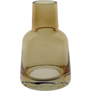 Vaso Decorativo Enfeite Casa Home&co Vidro 14x9x9cm âmbar