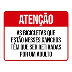 Kit 10 Placas Bicicletas Nesses Ganchos Tem Retiradas Adulto