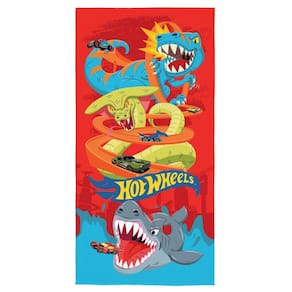 Toalha Aveludada Banho/Piscina Estampada Hot Wheels 70X140Cm