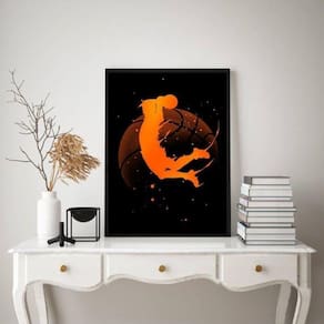 Quadro Decorativo Basquete- Jogador E Bola 33X24Cm