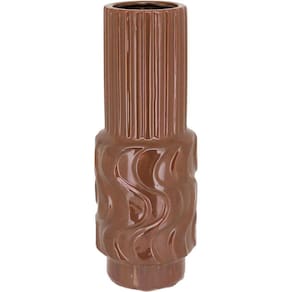 Vaso Decorativo Enfeite Casa Cerâmica 40x14x14cm Laranja