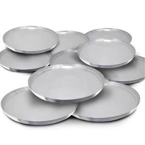 Kit 10 Formas Para Assar Ou Servir Pizza Em Alumínio 40cm