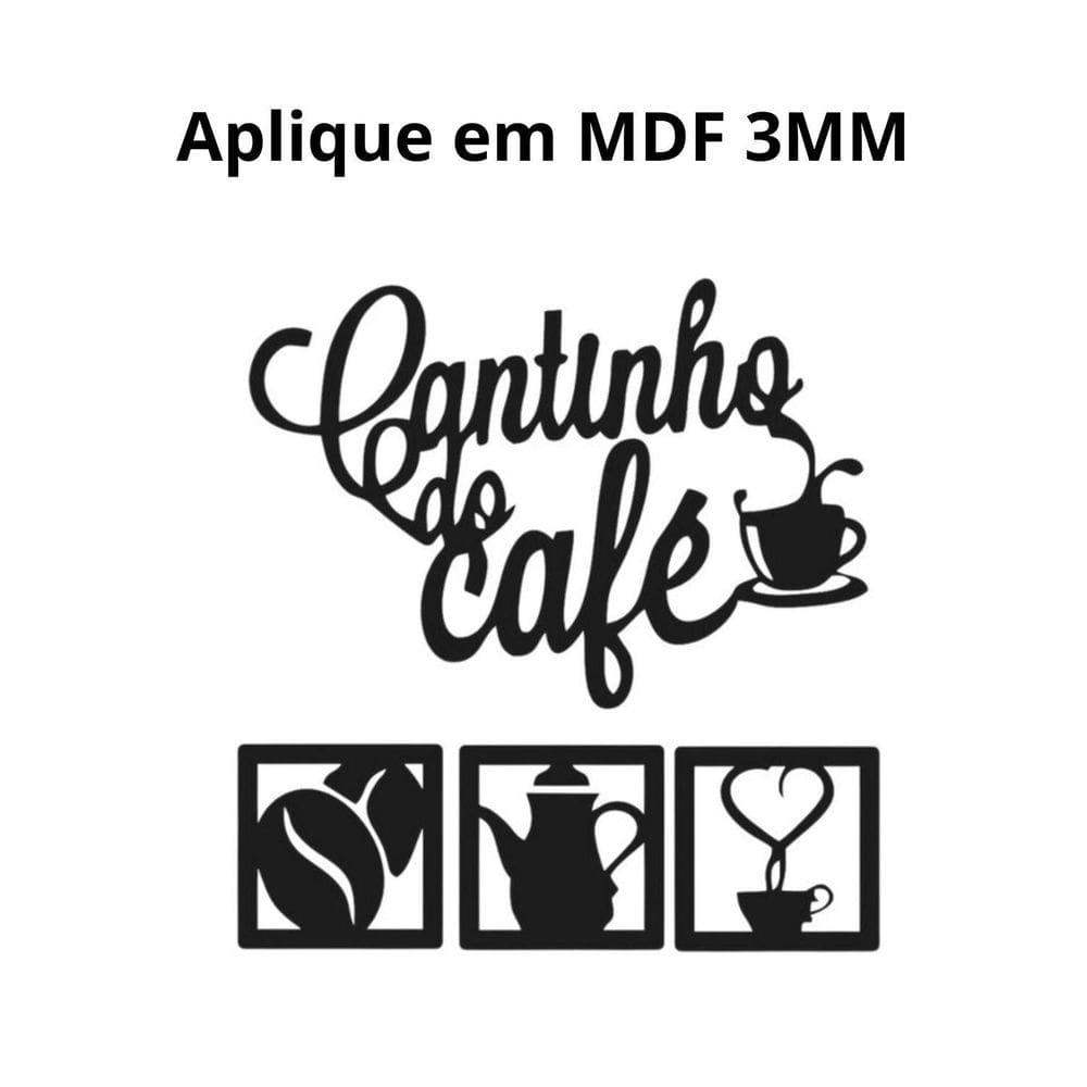 Bandeja + Frase Cantinho Do Café Decoração Área Do Café