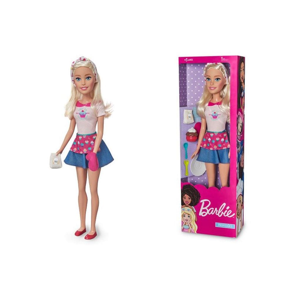 Boneca Barbie Profissões Barbie Confeiteira 65Cm Pupee 1275