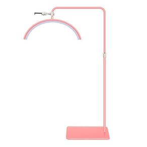 Luminária Estética Ring Light Led Meia Lua Rosa Sobrancelha