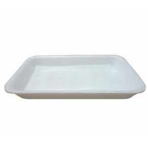 Kit 400 Bandeja Isopor Branca B03 Rasa C20 23,5X18X1,6Cm