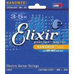 Encordoamento Aço Custom Ligth para Guitarra - ELIXIR NANOWEB - 0,09 - 0,46
