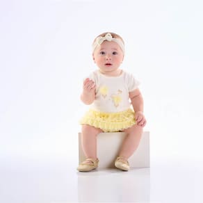 Conjunto Bebê Menina - Off White - 50522-1271