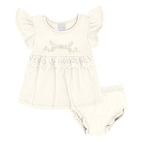 Conjunto Bebê Menina - Off White - 50521-1271