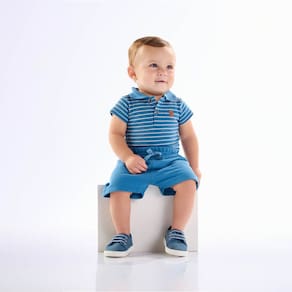 Conjunto Bebê Menino - Listrado Azul Cobalto - 50570-1318