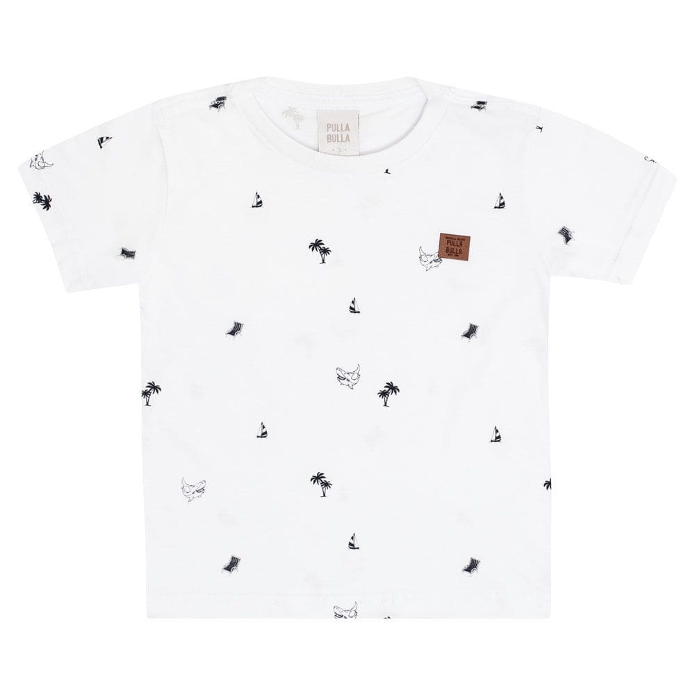 Camiseta Primeiros Passos  Menino - Branco - 50658-3