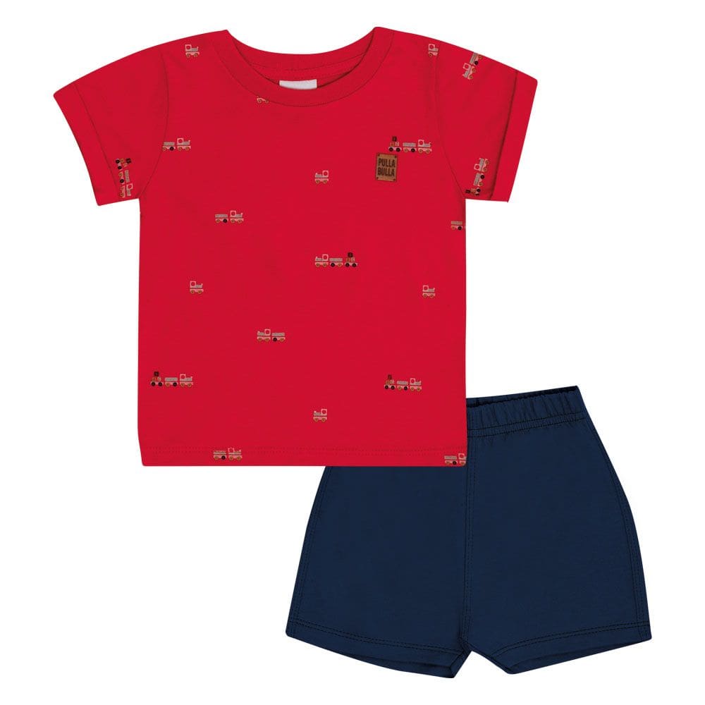 Conjunto Bebê Menino - Vermelho - 50568-65