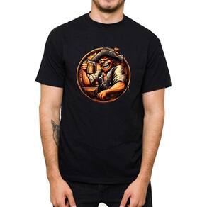 Camiseta 100% Algodao Masculina Gola Careca Redonda Confortavel Otima para Praia Verao