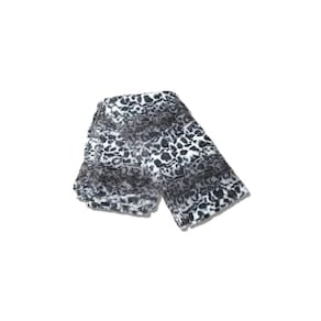 Peseira para Cama Hedrons Pele Jaguar Preto e Branco 200x55 cm