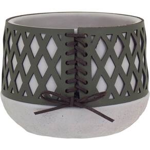 Vaso Decorativo Enfeite Casa Cimento 14x10x10cm Verde