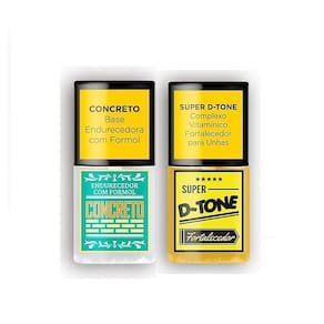 Kit Sos Unhas Base Concreto + Super Detone Fortalecedor